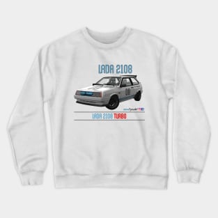 Lada 2108 Turbo White 08 Crewneck Sweatshirt